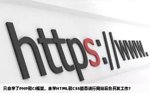 只自学了php和ci框架没学htnlcss能做网站后台开发的工作吗