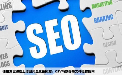 一个代销网站只有CSV和一个数据库文件怎么用淘宝助理上传图片