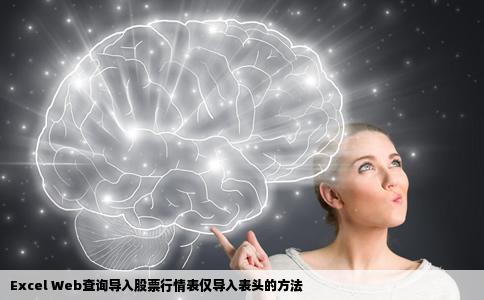 Excel通过web查询导入外部网站上的股票行情表怎么导进去只有表头