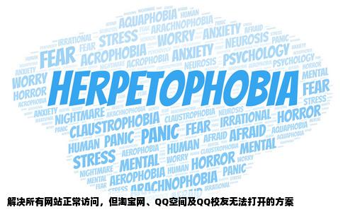 所有网站就是淘宝网qq空间qq校友打不开怎么办