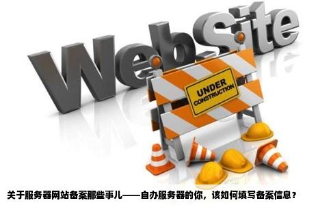 自己做的服务器在网站备案的时候服务商怎么填啊