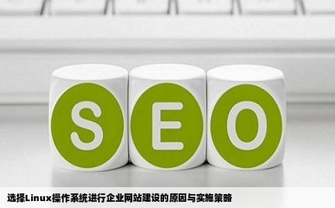 你作为一个网管要给一家企业安排网站建设操作系统可以选择Linux