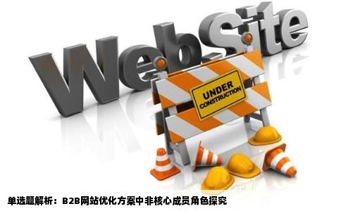 单选题下列选项中不属于B2B网站优化方案解决人员的是
