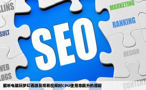 为什么我的电脑玩梦幻西游看视频网站CPU使用率特高