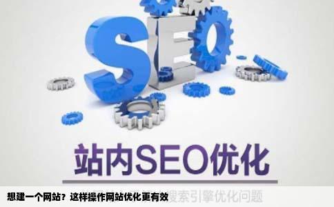 我想做一个网站不知道做网站应该如何做网站优化具体怎么操作啊