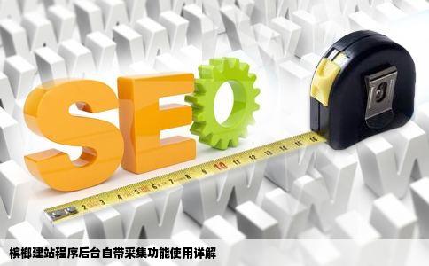 网站程序自带的采集怎么用我使用的是槟榔建站程序后台自带采集