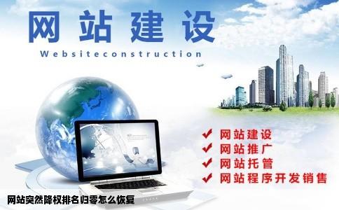 最近网站突然降权了关键词排名全都没有了如何快速恢复