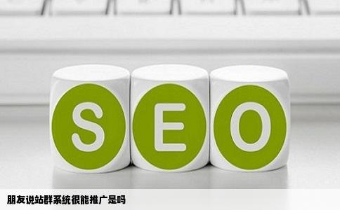朋友说站群系统很能推广是吗