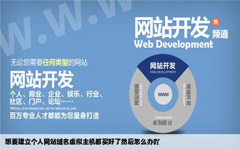 想要建立个人网站域名虚拟主机都买好了然后怎么办吖