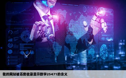 我的网站被百度收录了但是显示为25471这是什么情况啊